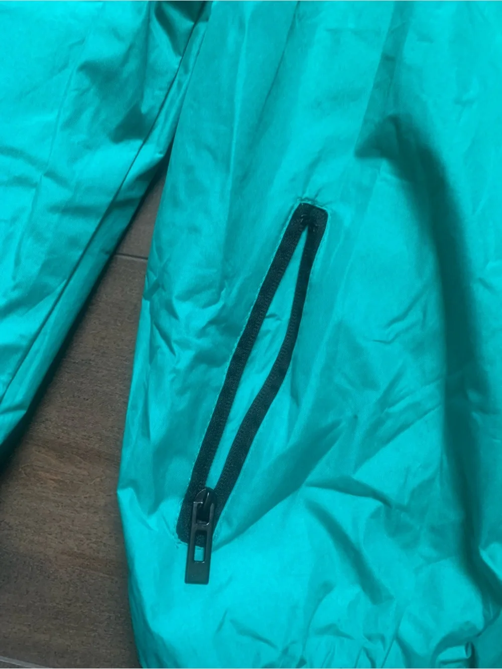 Encrypted Men's Teal and Black Hooded Windbreaker